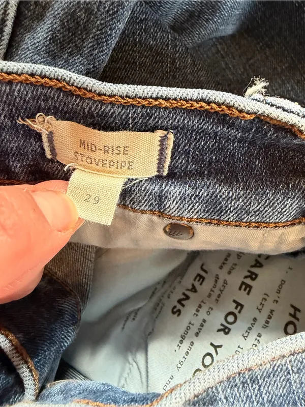 Madewell Mid‎ Rise Stovepipe Jeans Women’s 29 Blue Straight Leg Denim - Image 5