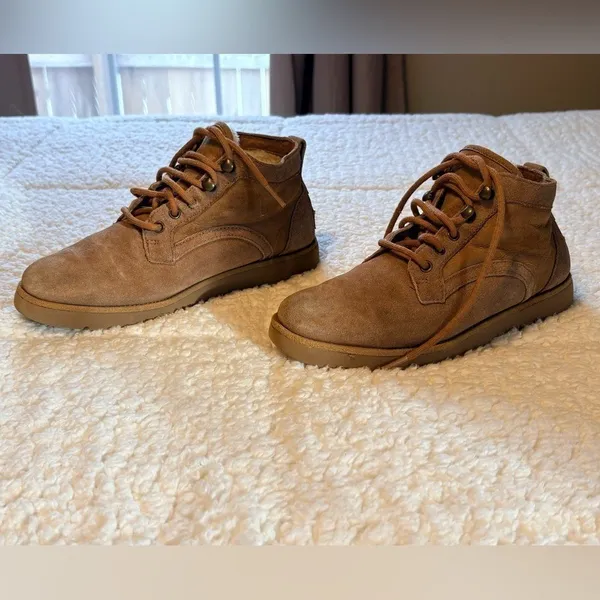 UGG Bethany Classic Slim Chestnut Suede Lace Up Shoes Boots - Image 5