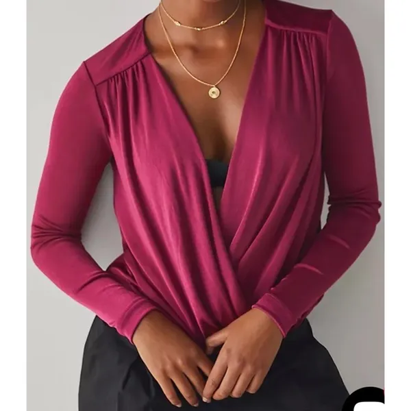 Intimately Free People Turnt Red Bodysuit Metallic Womens Size M - Image 3