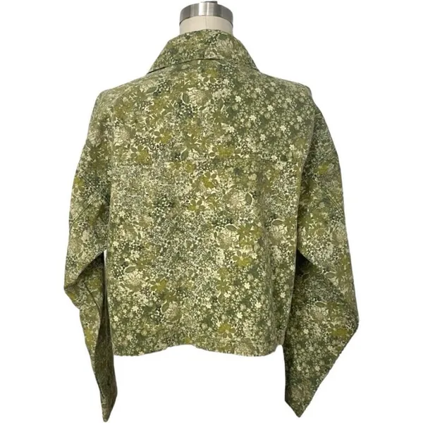 NWT Womens Wild Fable Floral Print Cropped Shacket Canvas Jacket - Sz XS - Image 6