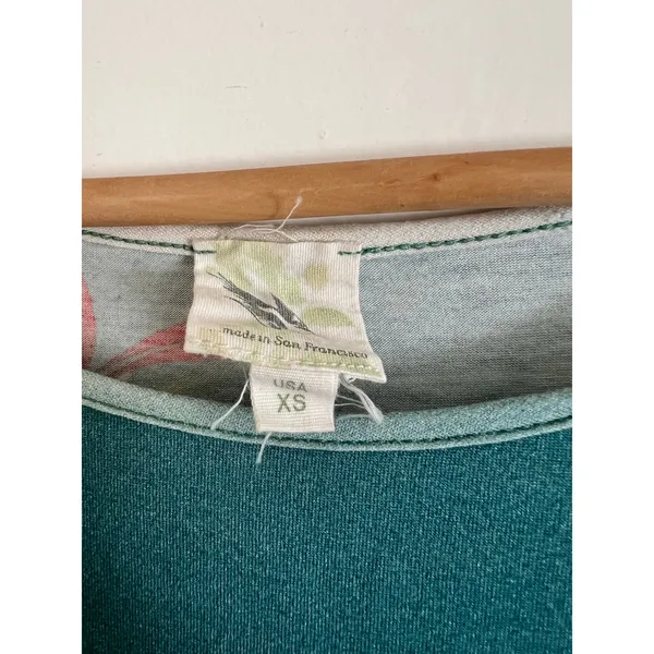 Anthropologie Attica Weston Wear Top XS Floral Ombré Boxy Cap Sleeve Boat Neck‎ - Image 6