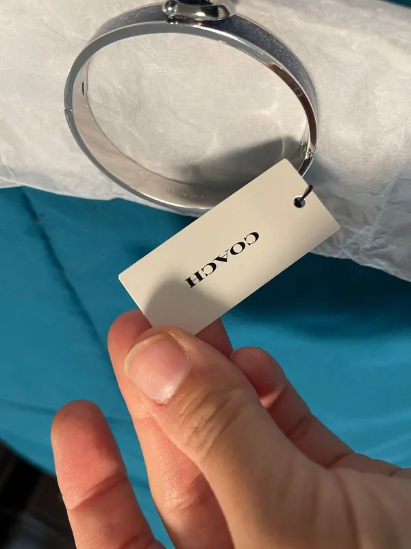 Coach signature logo hinged bangle bracelet NWT - Image 3