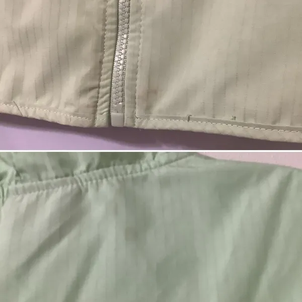 Y2K Green Workout Top S Hooded Sporty Tennis Prep Preppy Full Zip 2000s‎ - Image 5