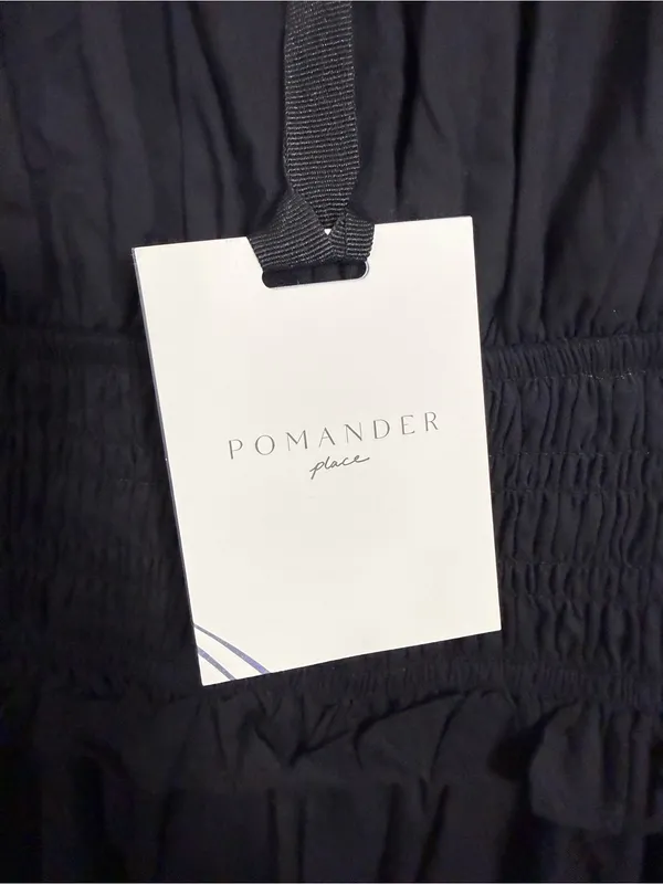 NWT Tuckernuck Pomander Place Black Flynn Midi Dress Cotton Medium - Image 4
