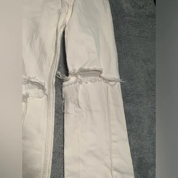 Abercrombie & fitch white ‘90s straight ultra high rise jeans 25/0R - Image 3