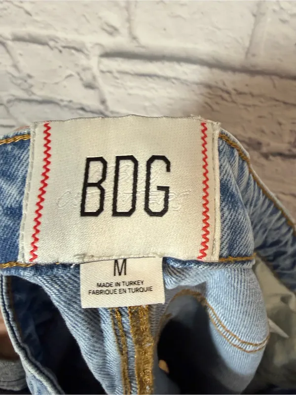BDG Urban Outfitters Light Blue Denim Skirt with Front Slit, Medium - Image 5