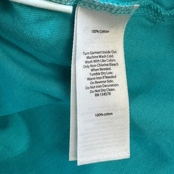 Vineyard Vines Whale L/S Logo Tee XXS Blue Green Cotton Graphic‎ Shirt Preppy - Image 4