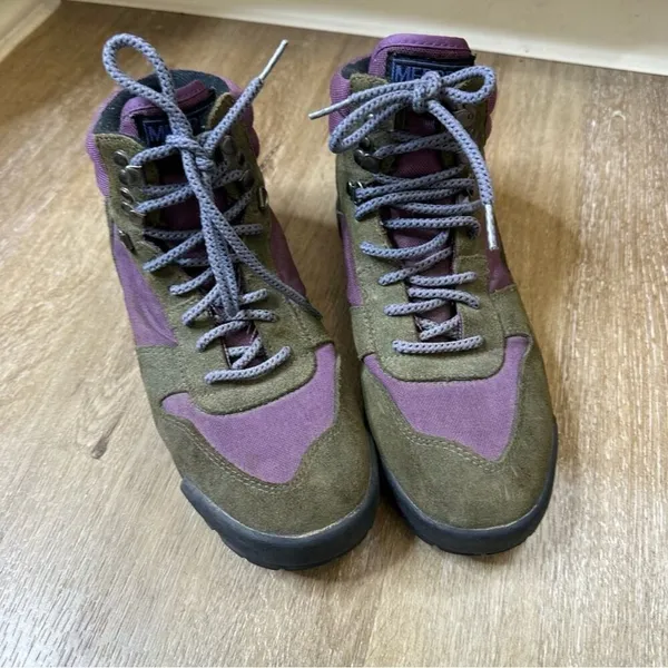 Vintage Merrell Eco Hike Boots Brown and Purple‎ 10 - Image 3