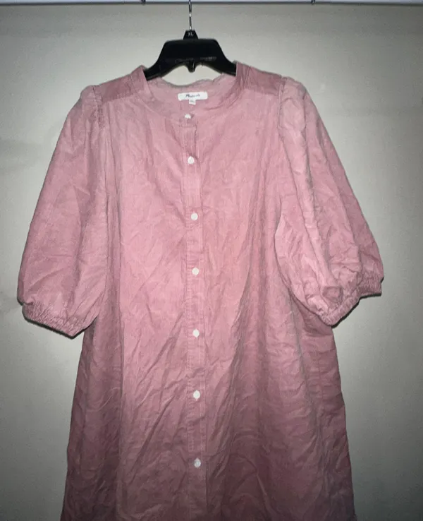 Light Pink Corduroy Dress - Image 5