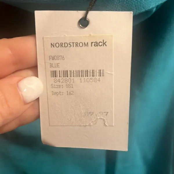 ✨Few Moda Cocktail Strapless Bondage Ruffle Trim Blue Sz Small Dress✨ - Image 6