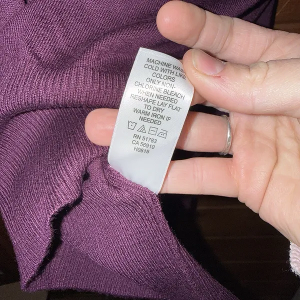 Maurices Purple Scoop Neck Button Front 3/4 Sleeve Cardigan Sweater Medium - Image 7