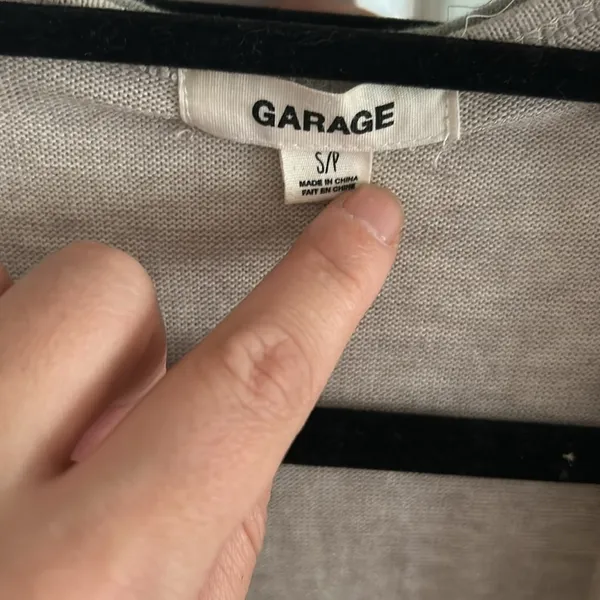 Garage Beige Cream Oversized Open Front Pockets Long Cardigan size Small - Image 6