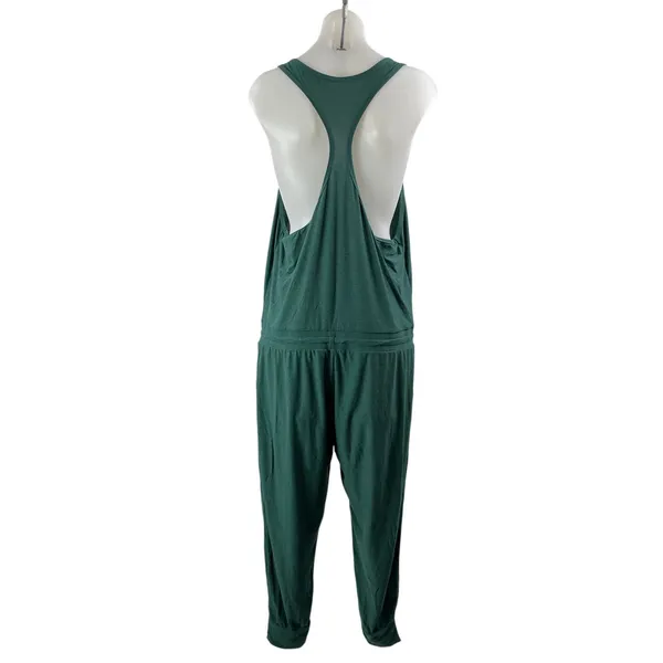 Vuori Lux Women's Green Racerback Sleeveless Drawstring Jogger Jumpsuit Size L - Image 3
