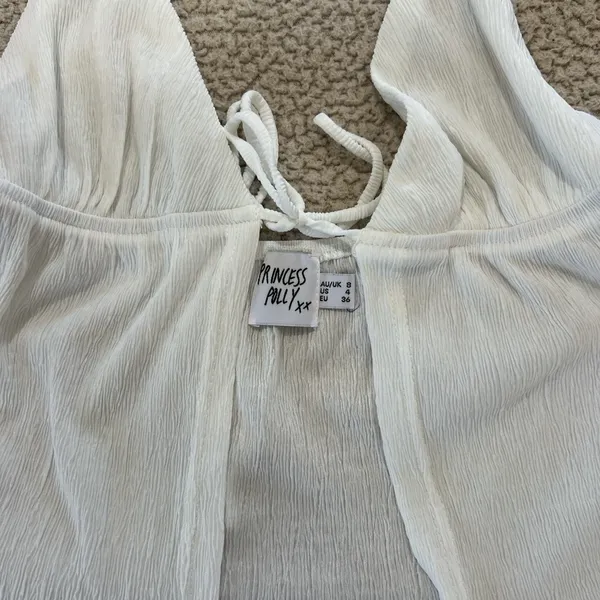 Princess Polly white halter neck with adjustable straps - Image 2