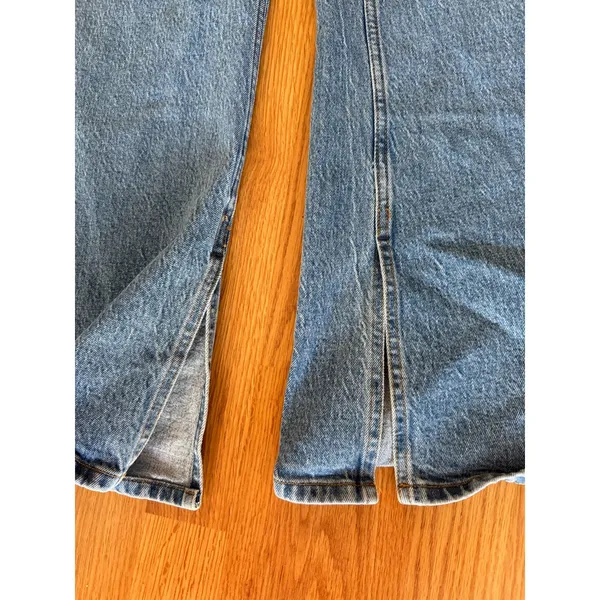 Abercrombie & Fitch Curve Love Vintage Flare High Rise Split Hem Jeans Size 33 - Image 6