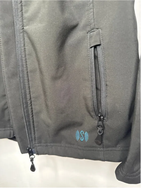 Shyanne WORN 1X black zip up soft shell jacket sz Small - Image 5