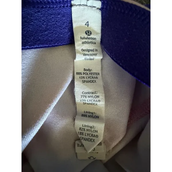 Lululemon Womens Size 4 Multicolor Strappy Back Built In Bra Tank Top No Pads - Image 4