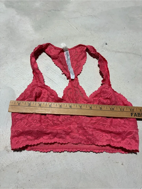 Free people intimately Lace Racerback Bralette coral small - Image 4