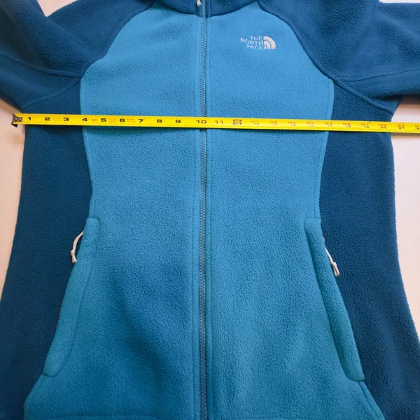 The North Face Med TKA 100 Full Zip Fleece Jacket Blue Women Two Tone Mock Neck - Image 8
