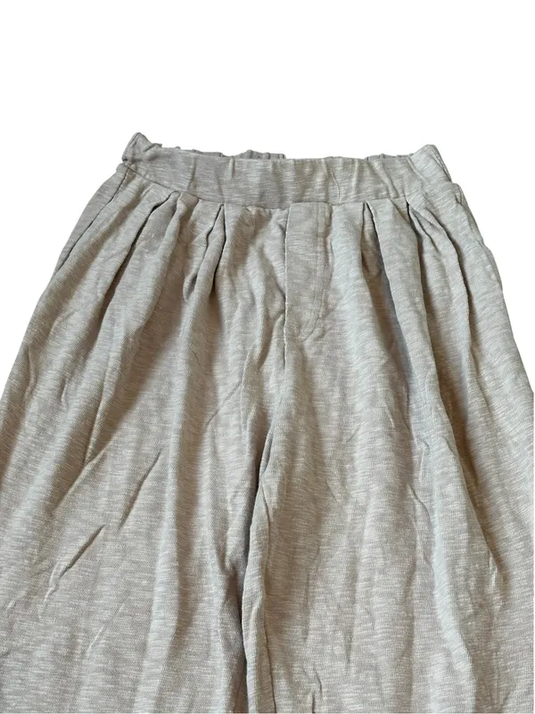 Free People Beach Pink Slub Knit Cotton Harem Style Pants Slouchy Grunge Casual - Image 3