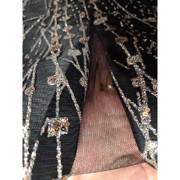 Clarisse Strapless Black Gold Iridescent Sequins Mermaid Formal Dress 2 #3719 - Image 5