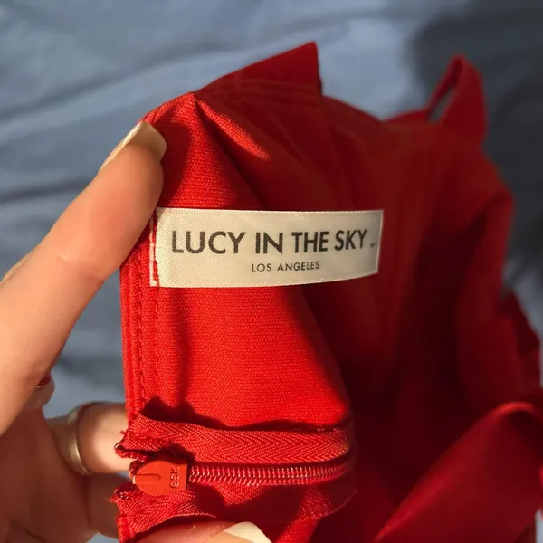 Red Lucy in the Sky Mini Dress - Image 3