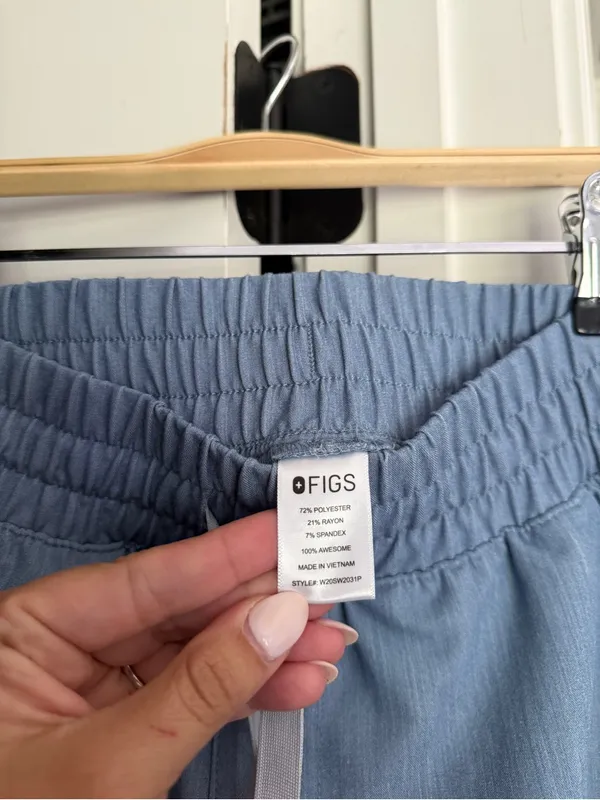 Figs Yola High-Rise Slim Scrub Pants blue Heather indigo‎ - Image 2