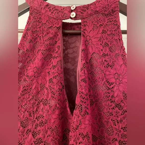 Altar’d State Halter Dress, Burgundy Size Small - Image 4