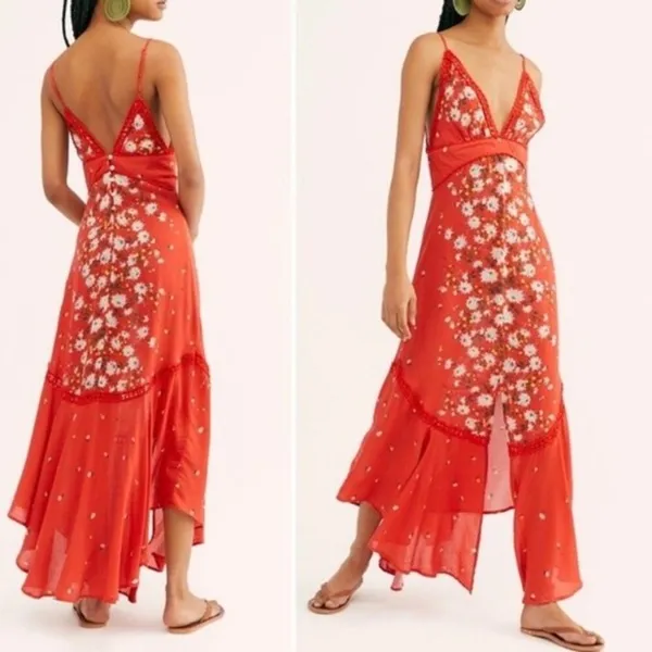 Free People spaghetti strap floral maxi dress - Image 2