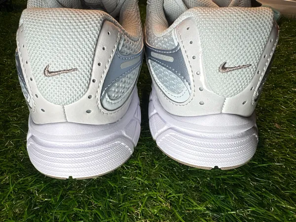 Nike running sneakers. 6 youth, women’s 7.5. Neutral colors. So pretty. - Image 4