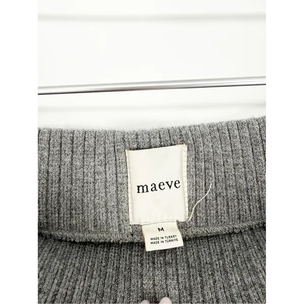 Anthropologie Maeve Knit A-Line Pull On‎ Mini Skirt Women's M Gray Quiet Luxury - Image 6