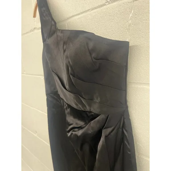 NWT Nookie Sz M Virtue Black One Shoulder Thigh High Slit Evening Cocktail Gown - Image 4