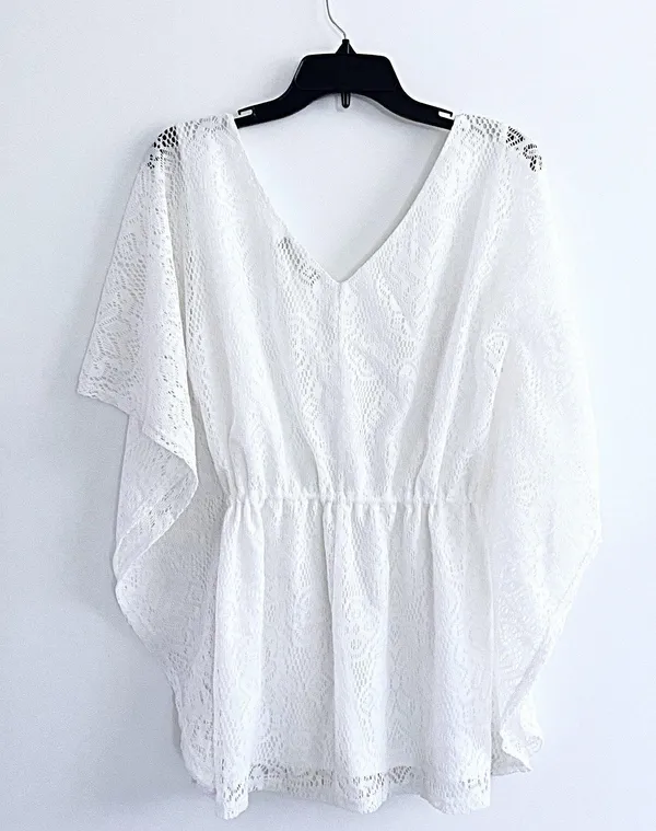 Lace White Bohemian Top Size XL - Image 2