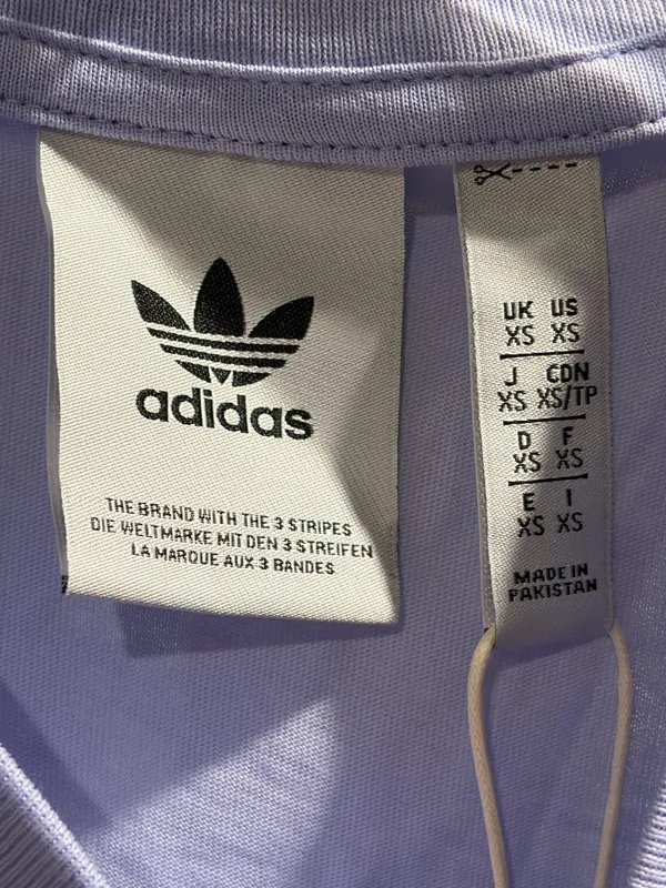 Adidas Originals Trefoil Essentials T-Shirt Purple Lilac Size XS - Image 3