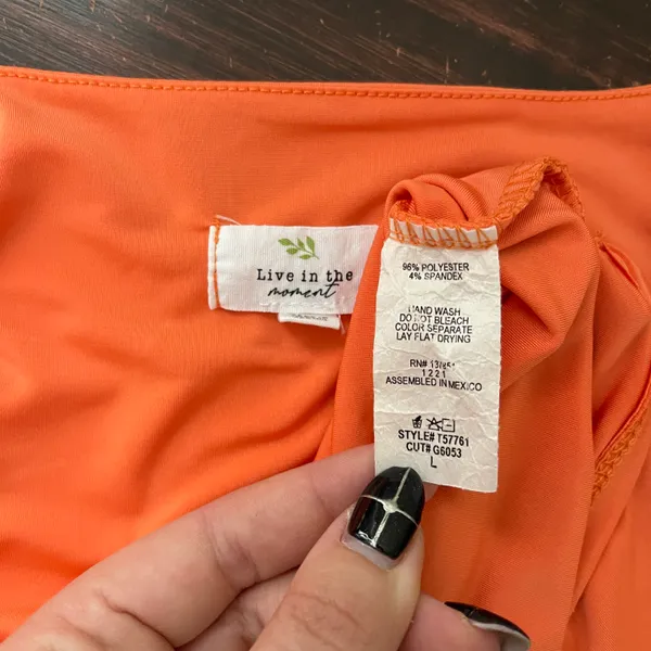 Bright Orange Stretch Fitted Top - Image 4