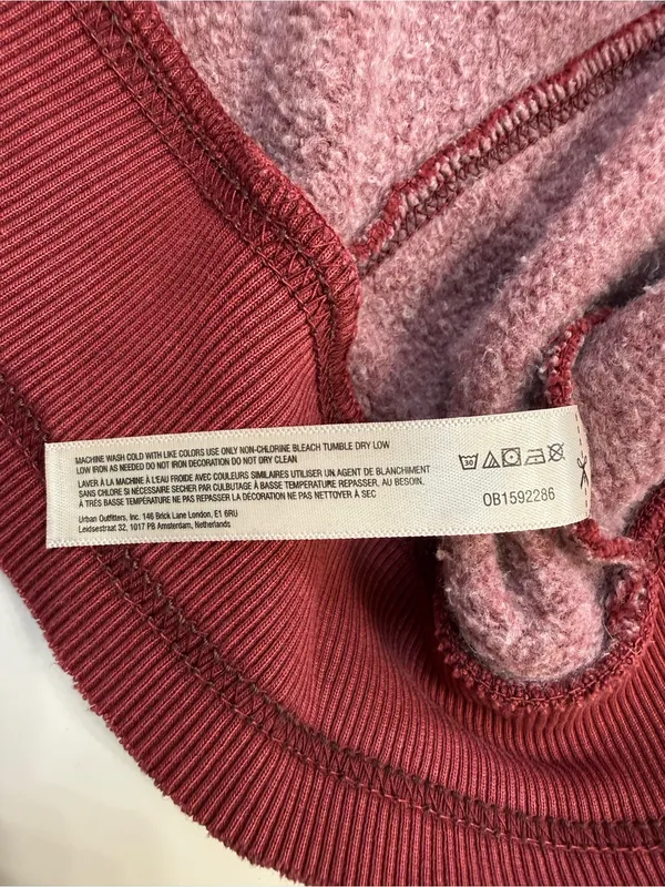 Free People Maroon Relaxed Crewneck Sweatshirt - Image 6