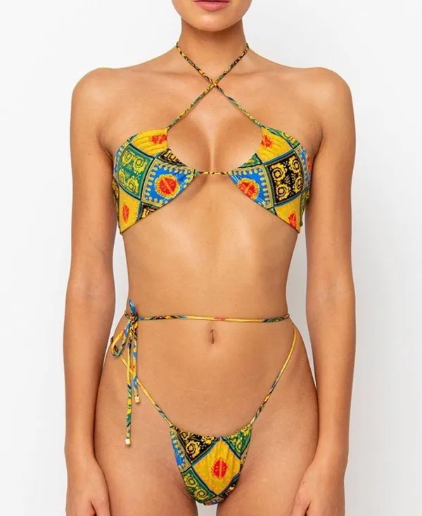 Worn by Kendall Jenner, Rococo Sexy Bikini Green - Image 10