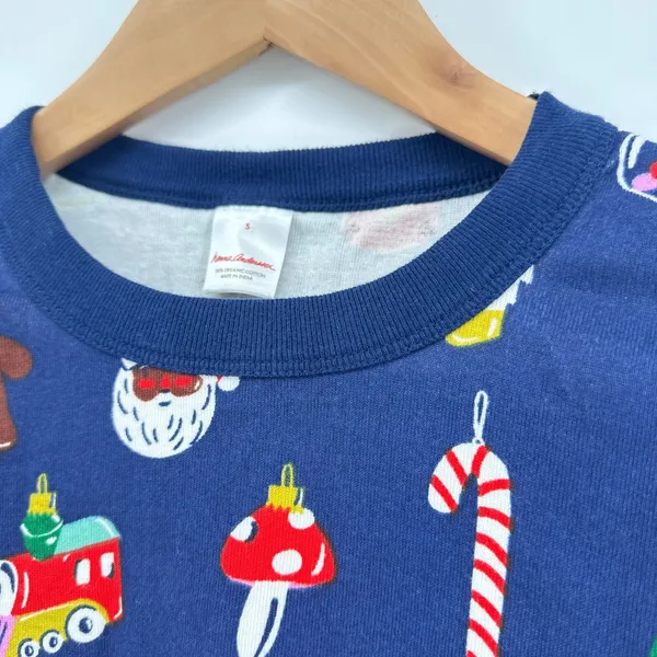 Hanna Andersson Heirloom‎ Ornaments Organic Cotton Long John Pajama Top Small - Image 2