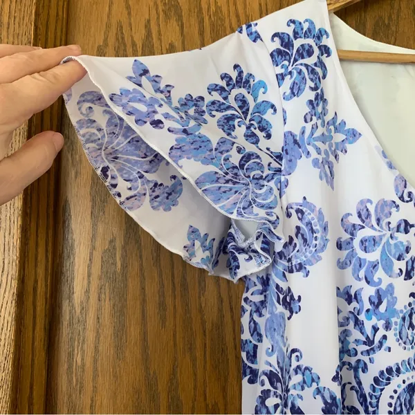 show me your mumu dress For Stitch Fix Medium‎ Blue Shift Dress CP0626 - Image 2