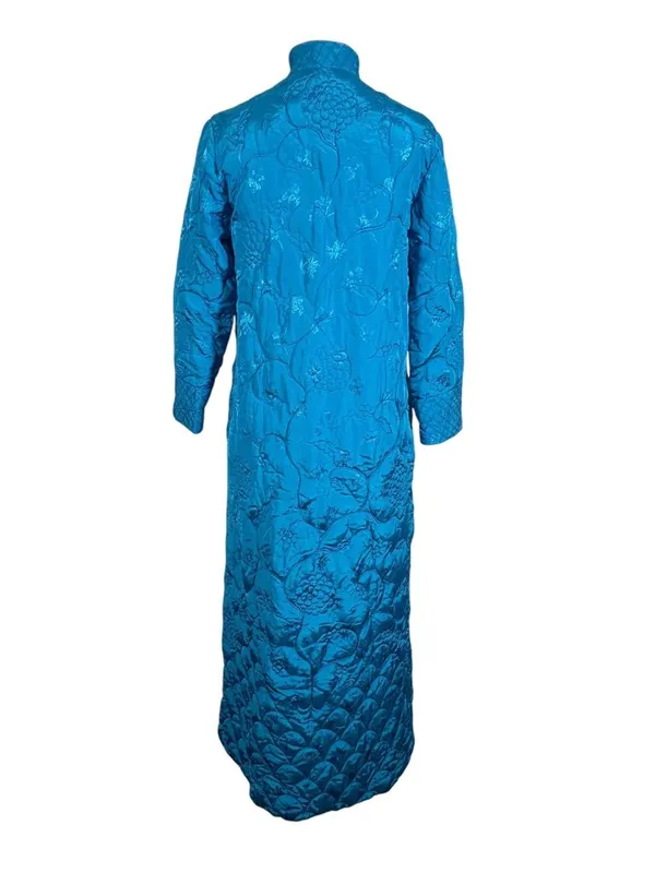 Vintage Oriental Qipao Tang Cheongsam Long Coat Size 34 US Small - Image 4