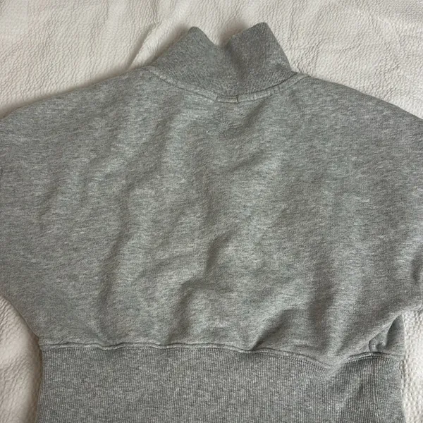Offline by Aerie Sz MGray cropped Half-Zip Women's Sweatshirt - Image 5