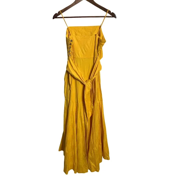 Free People Endless Summer Ready Midi Dress NWT Cutout Ruched Assymetrical M - Image 4