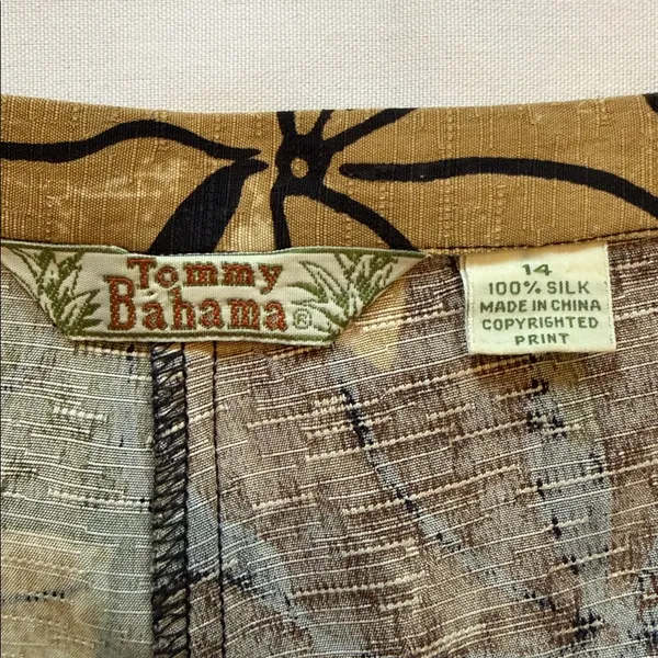 Tommy Bahama 100% Silk Tropical Floral Pants Wide Leg Resort Y2K Size 14 - Image 3