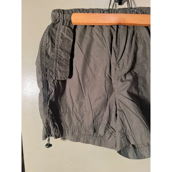 Unionbay Women's Size Large Luca Kale Parachute Shorts Dark Green Cotton Nylon - Image 5