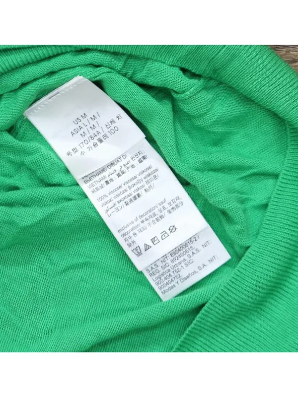 NWT Calvin Klein Fine Gauge Lightweight Short-Sleeve Sweater Blossom Green M - Image 8