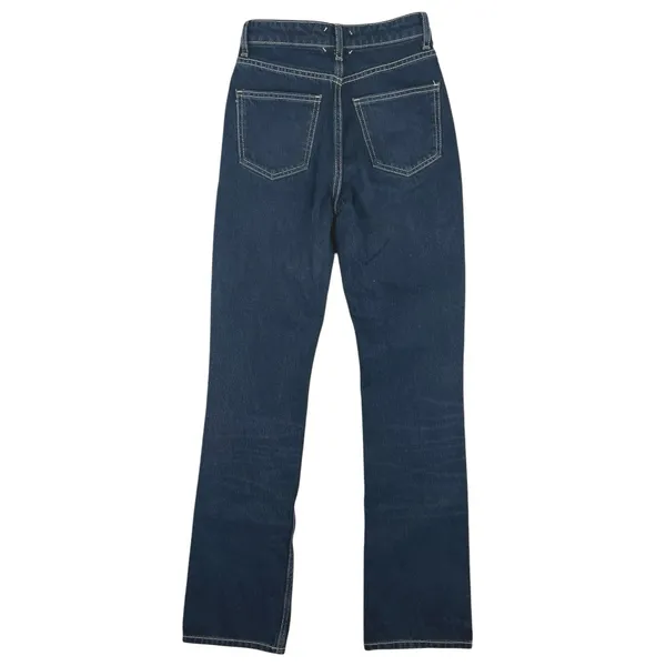 Zara Women's Blue Dark Wash High Waisted Ankle Flared Denim Jeans Size 2 - Image 2