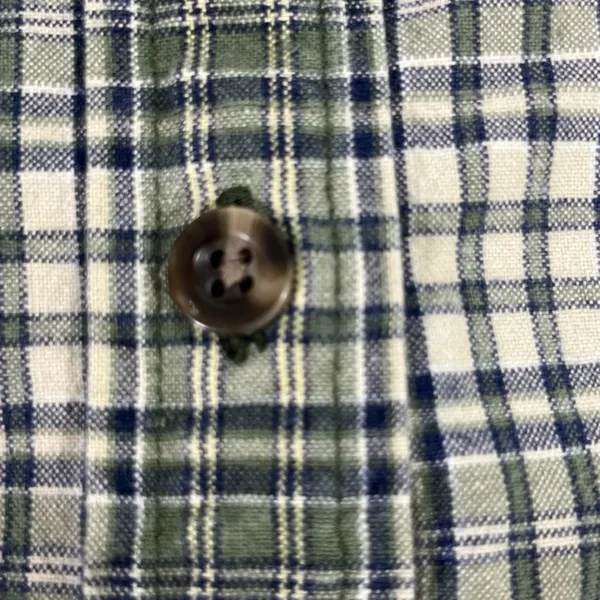 Krazy Kat Flannel Button Up Shirt 100% Cotton Pockets Women‎ Sz S Green Preowned - Image 8