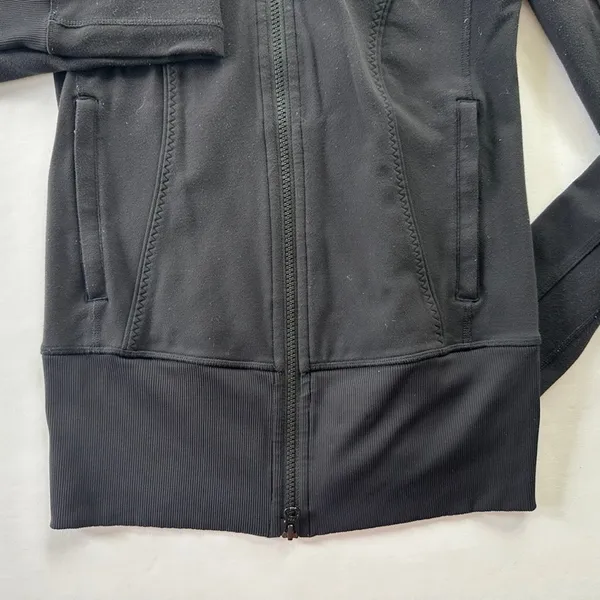 Lululemon Nice Asana Jacket Black Size 4 Long Full Zip Luon Travel Layer Outdoor - Image 4