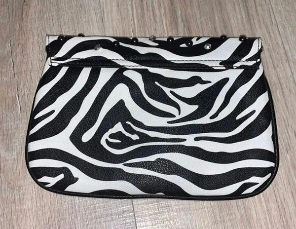 Grace Adele sequined zebra print clutch - Image 2