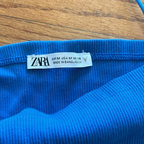 Zara blue tank top - Image 2
